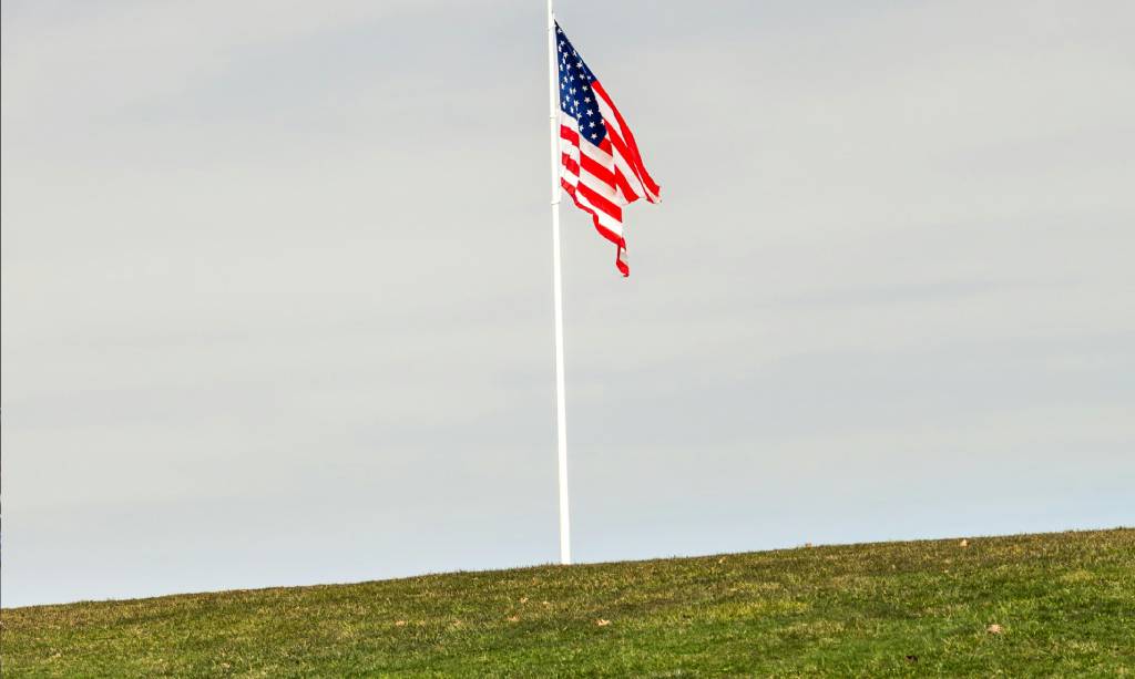 American flag on a flagpole