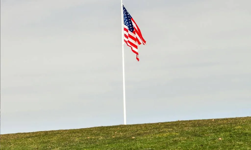 American flag on a flagpole