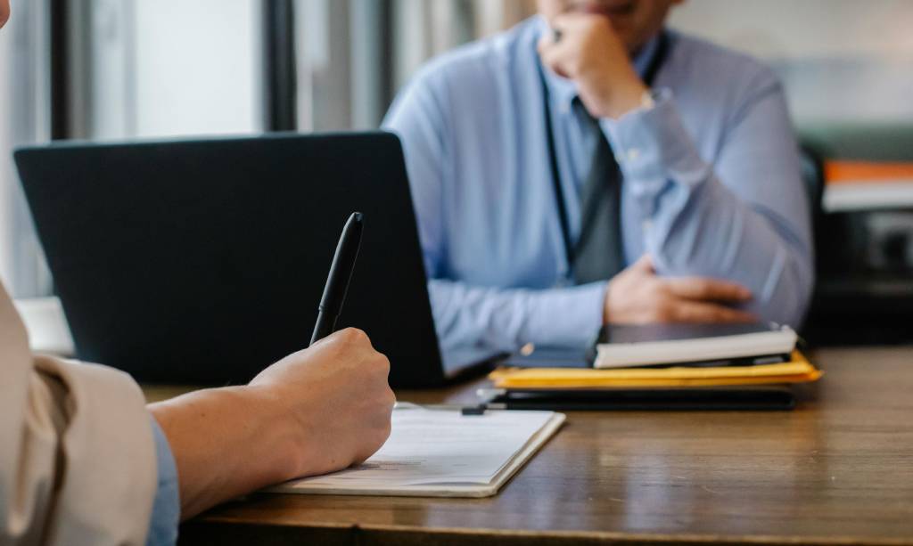 Professional working at a desk